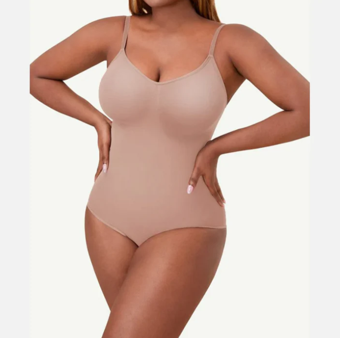 Body Modelator cu Push-Up Bej - imagine 2