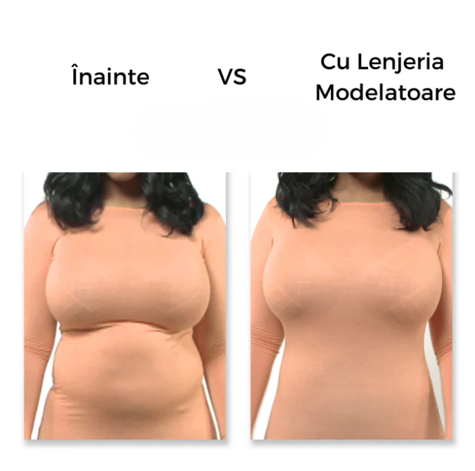 Body Modelator cu Push-Up Bej - imagine 4
