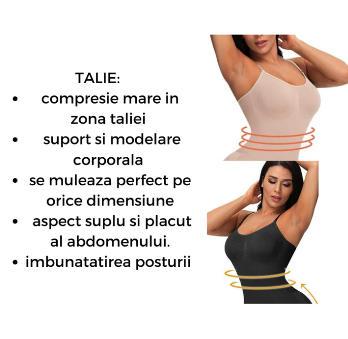 Body Modelator cu Push-Up Bej - imagine 9