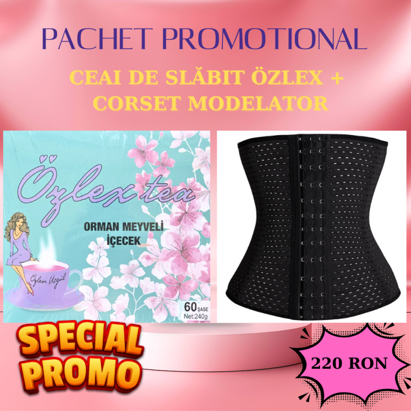 Pachet promotional - Ceai  Özlex  + Cadou CORSET MODELATOR TALIE VIESPE