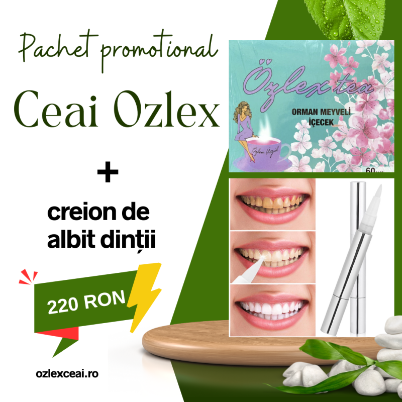 Pachet Promotional - Ceai  Özlex + Cadou Creion de Albit Dinții