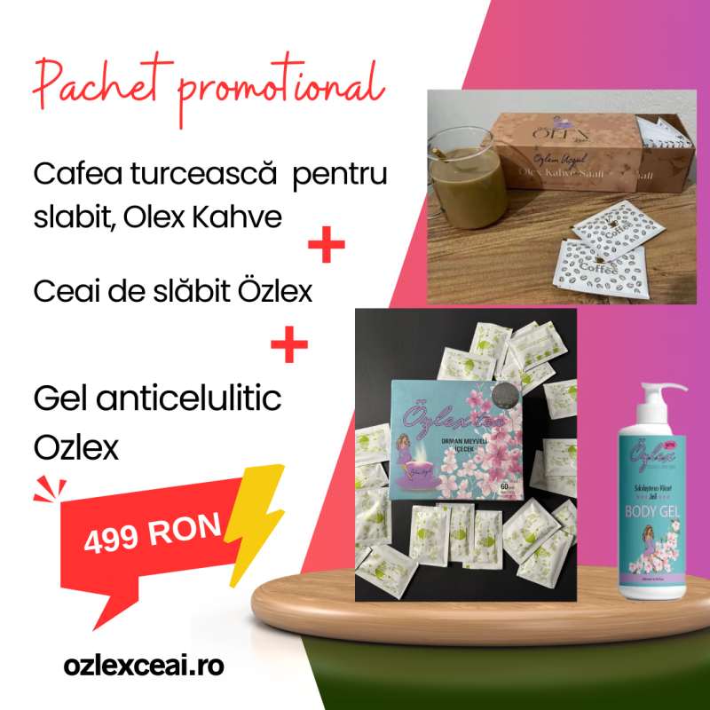 Cafea turceasca pentru slabit, Olex Kahve +Ceai de slăbit Özlex + Gel anticelulitic Ozlex
